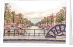 Canal through Amsterdam city by Assaf Frank